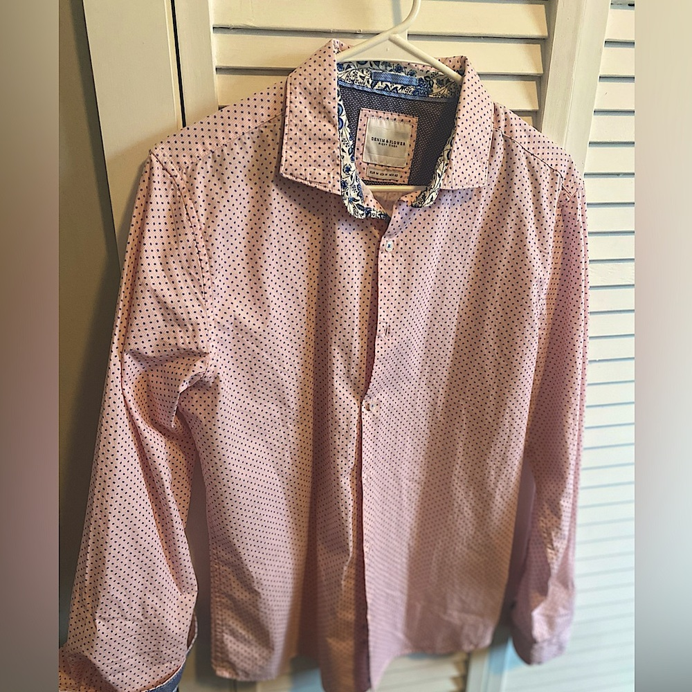 Cactus Man MEDIUM MEN’s SHIRT DENIM & FLOWER BRAND in Pink - Picture 4 of 6